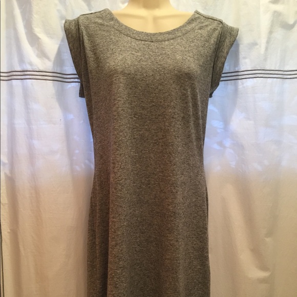 ATHLETA Heathered Grey Dress with Open Back - Picture 2 of 6